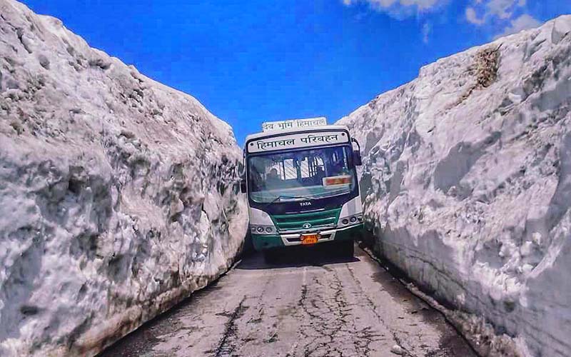 manali to leh bus