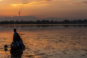 Sunset at Dal Lake