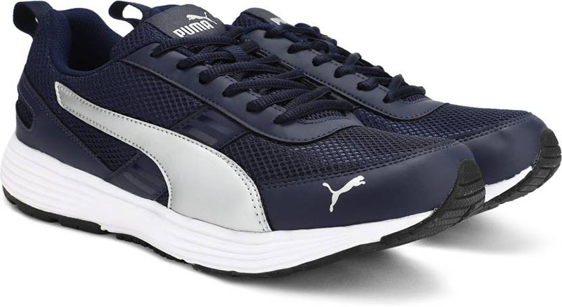 Puma Wired Running Mesh Sport Shoes for Men - Black