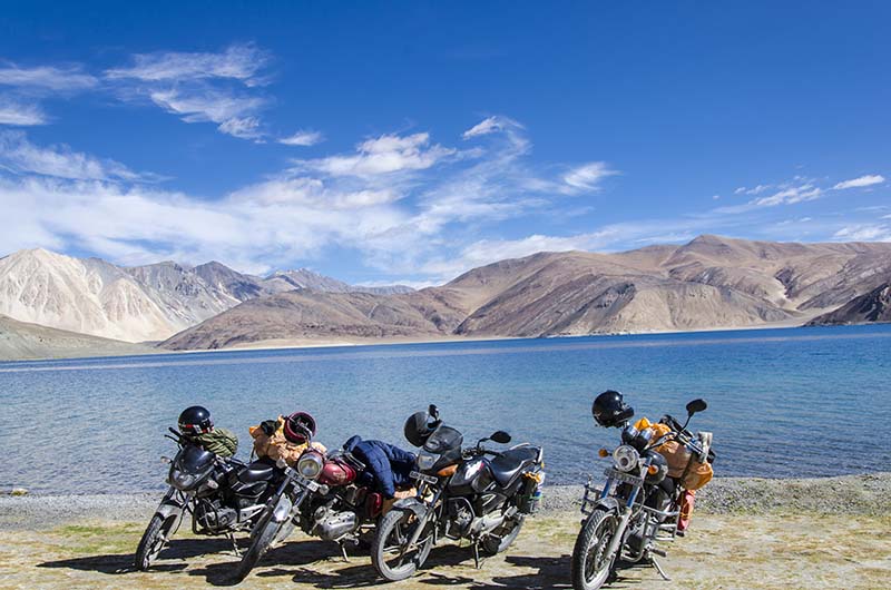 leh to pangong by bike