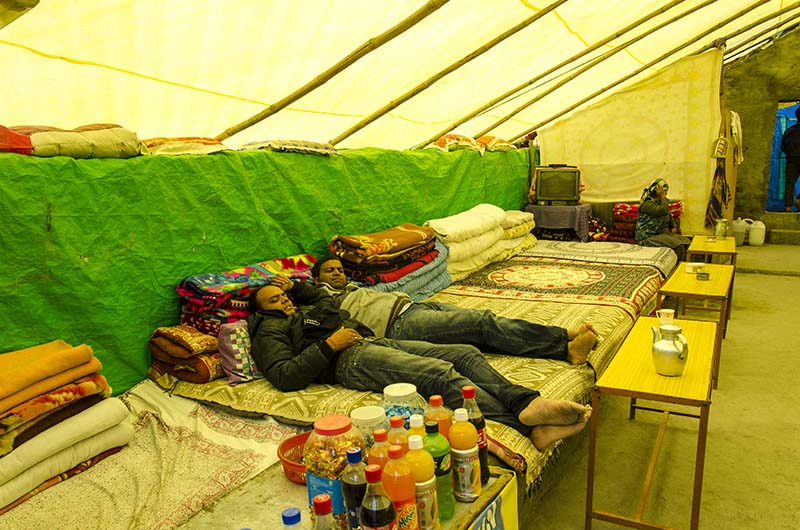 chadar tent in ladakh