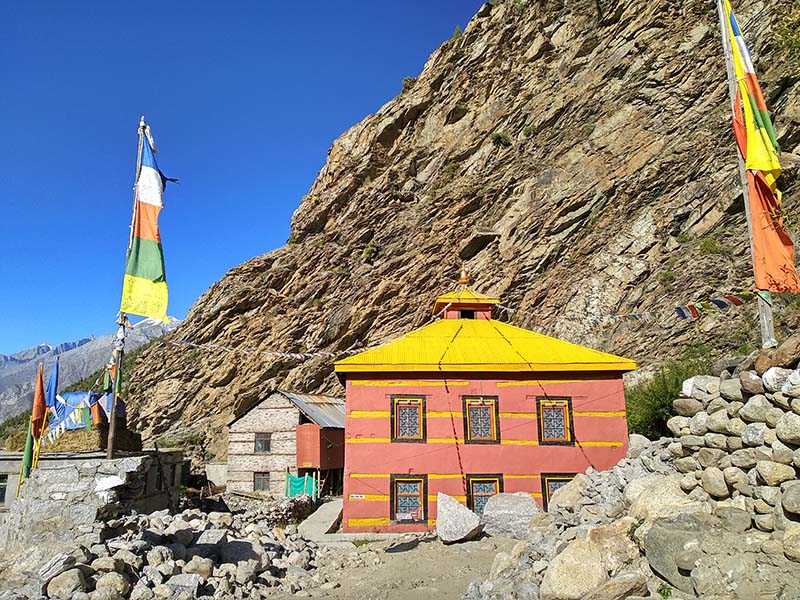 a gompa in lahaul valley