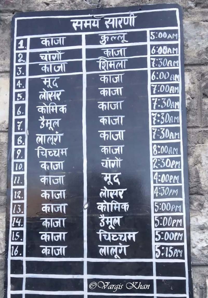 spiti bus schedule