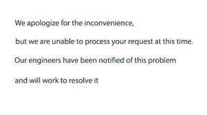 Adsense Error Message