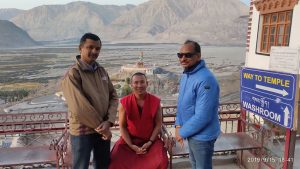 monk at diskit monastery