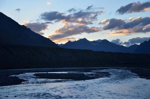 sunset at Spiti River