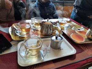 enjoying tea in darjeeling