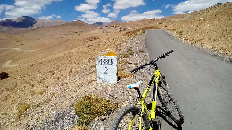 cycling to kibber village