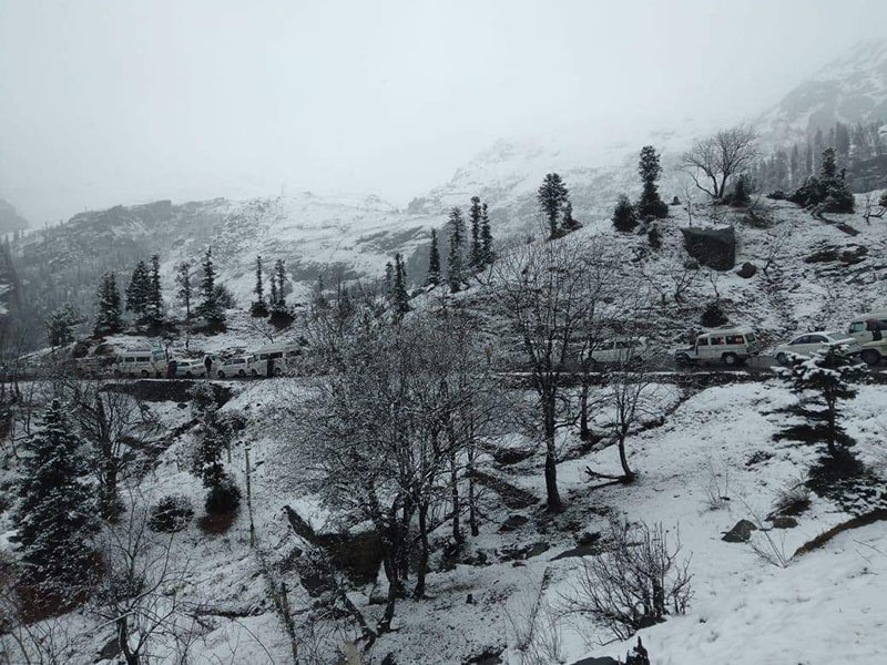 snowfall in manali