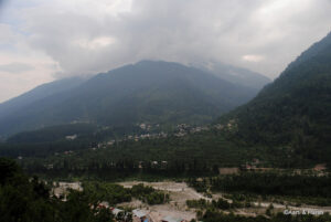 The view from Dharma Guest house, Vashista towards Manali town