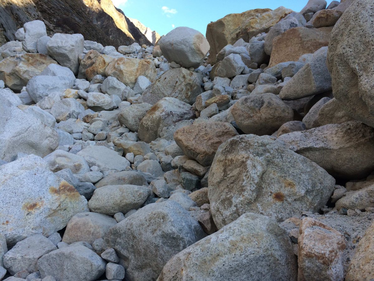 boulders on the trek