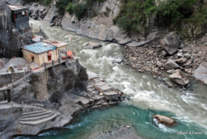 confluence of Dhauli Ganga & Alaknanda rivers