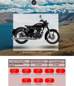 leh ladakh bike rental rates