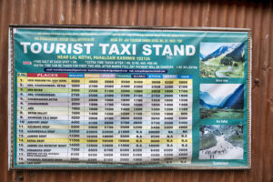 pahalgam taxi rates