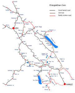 leh to tso moriri road map